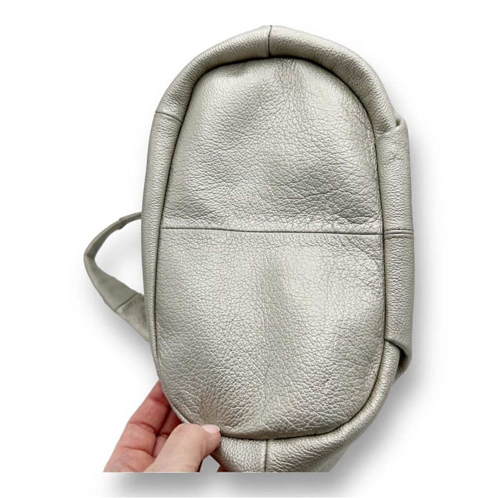 Tignanello Metallic Silver Leather Hobo Bag - Picture 5 of 13